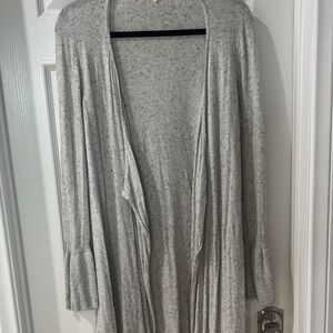 Moth Speckled Gray Open Cardigan